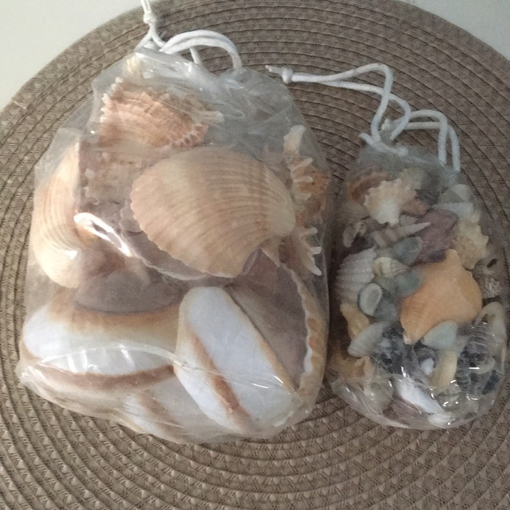 2/$15🦋 2 bags of large and small shells.